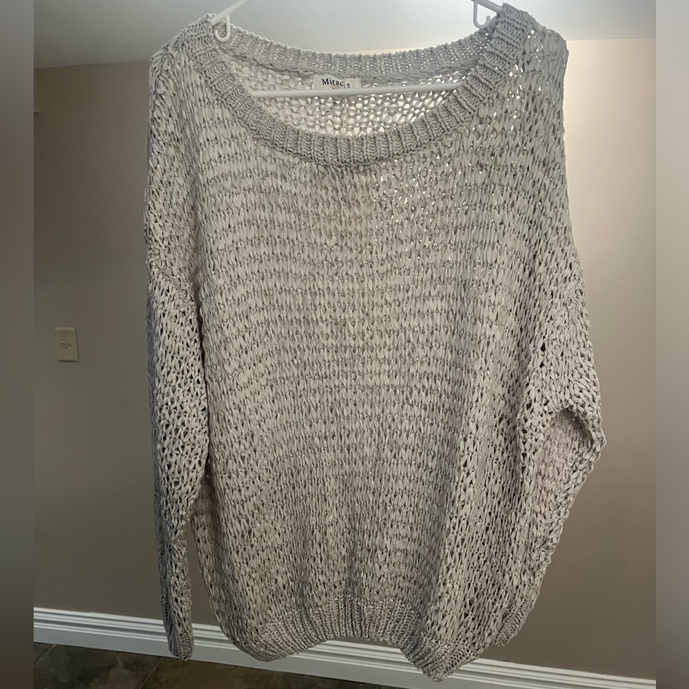 Miracle Loose Knit Crochet Sweater M/L